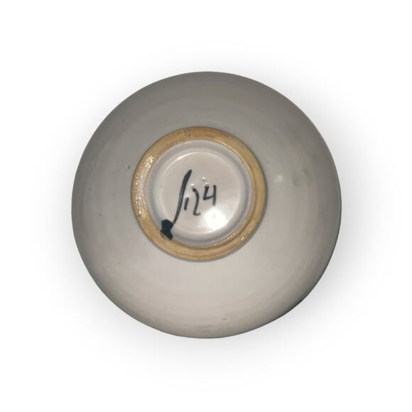 Small Mexican Pottery Handpainted signed serving bowl - Picture 2 of 4